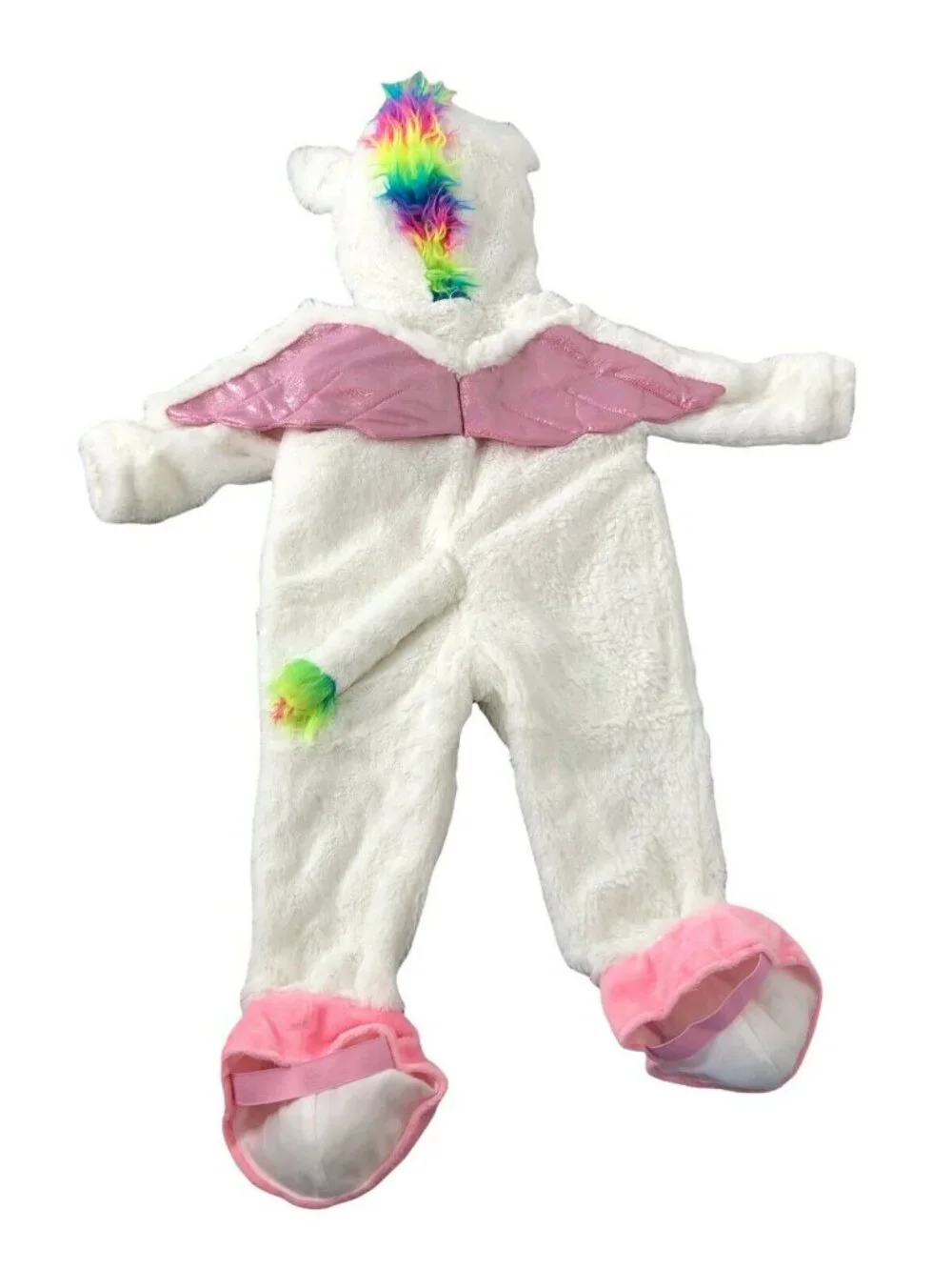 Unicorn Costume Halloween 18-24 Months Hoodie White Pink Full Zipper Dress Up - Picture 4 of 6